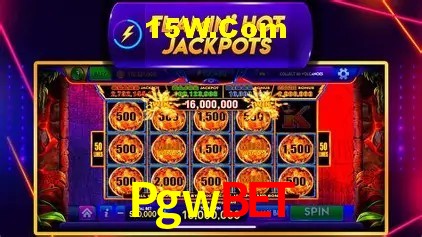 Interface moderna da plataforma Pgwbet